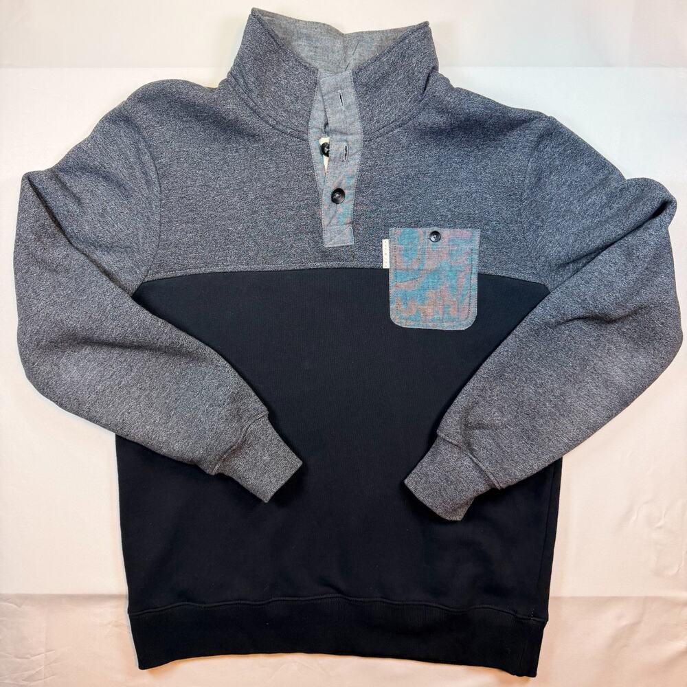 Marc Ecko Men's Gray 1/4 Snap Pullover